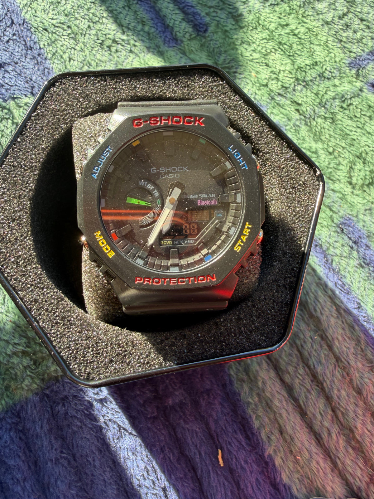 Ga-2100 black multi color