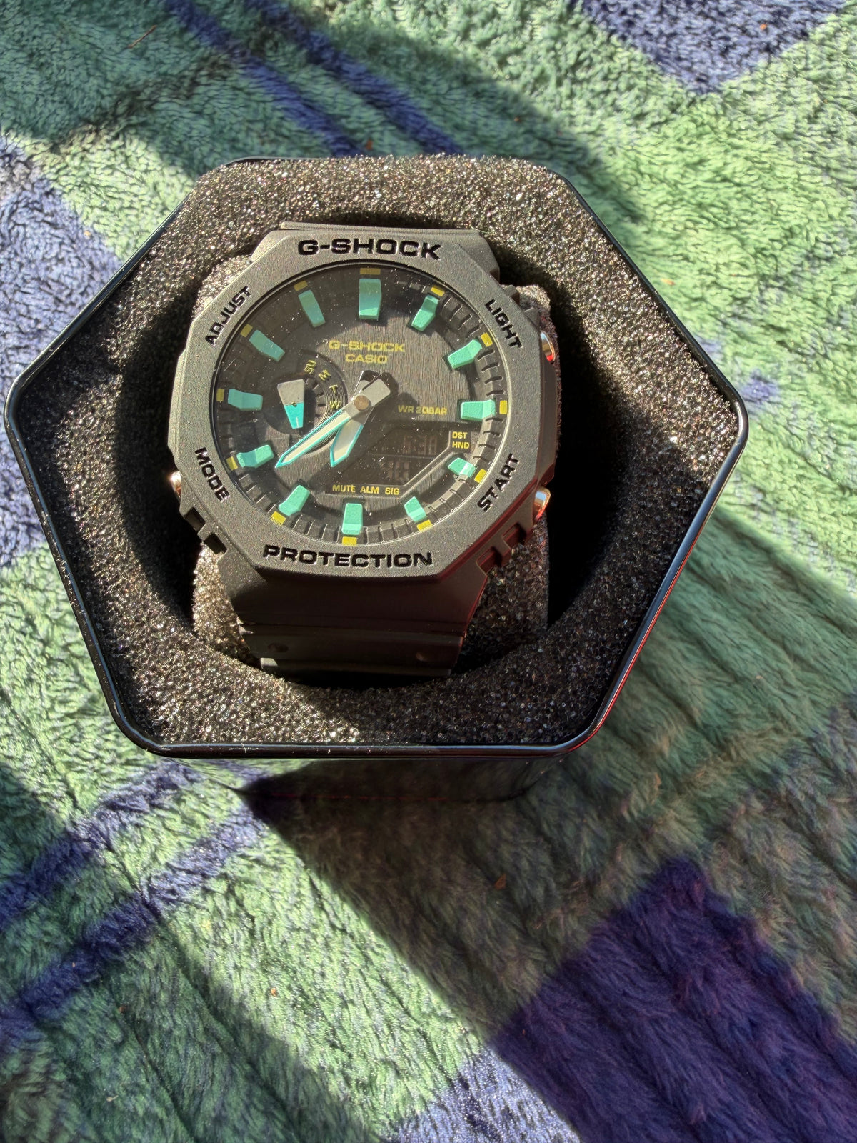 Ga-2100 black teal inside